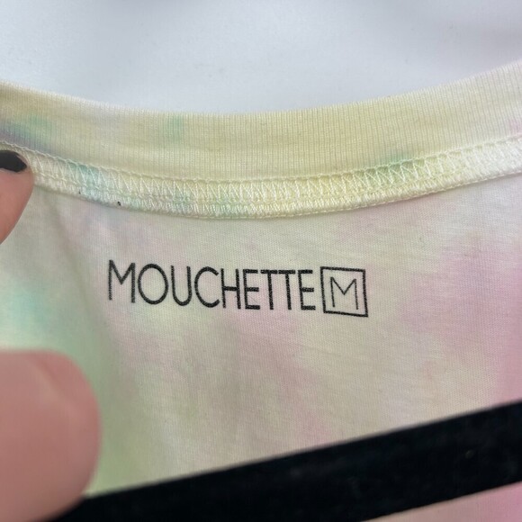 NWT MOUCHETTE Sample Rainbow Tie Dye Front Tie Festival Crop Top Size Medium - Picture 3 of 4